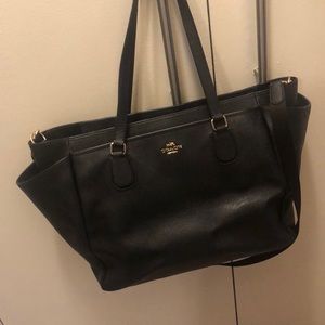 Large Black Coach Bag (diaper/teacher/weekend bag)